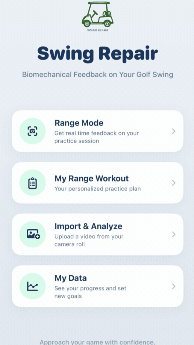 Swing Repair App Interface